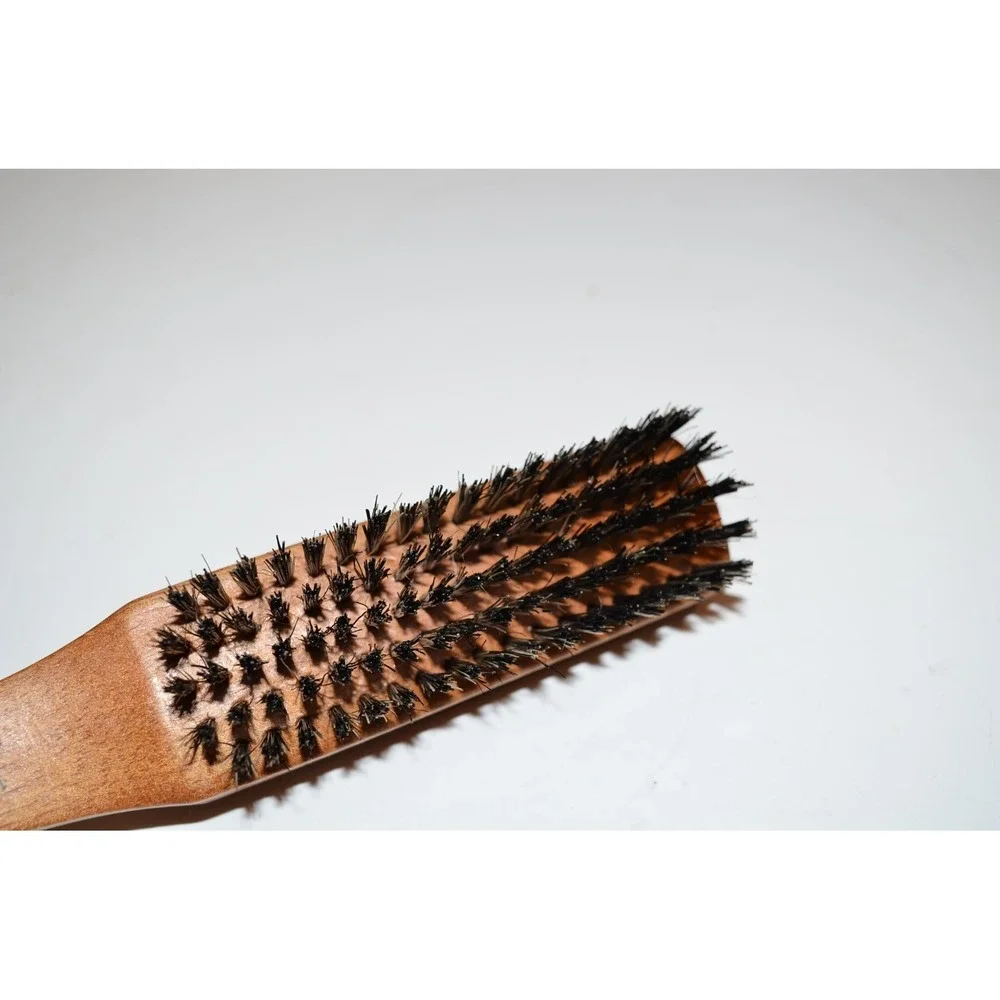 Vtg Goody Wood Handle Hair Brush 100% Boar Bristles USA 8